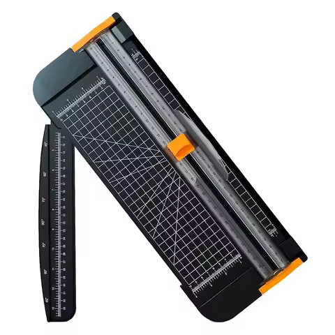 【HAPPYH】Paper Cutter Crafting Scrapbooking Supplies With Security Blade And Foldable Ruler