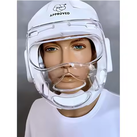 WKF Karate Helmet Competition Training Sanda Martial Arts Protective Headgear and Face Shields Kids 