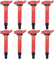 8PCS HIGH ENERGY PERFROMANCE RED TOP IGNITION COILS ARK-IG507-R UF507 UF587 UF630 9091902256 90919A2