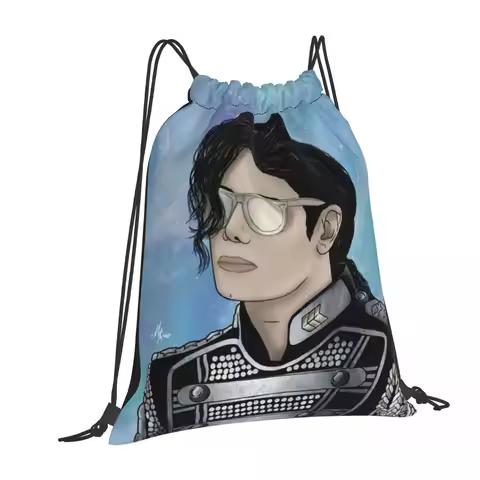 Michael Jackson Musicians Singers Dancers Backpacks Multi-function Drawstring Bags Shoes Bag Book Ba