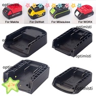 OPTIMISTI Battery Connector, ABS Durable DIY Adapter, Portable Holder Base for Makita/DeWalt/WORX/Mi