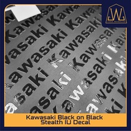 Kawasaki Black on Black Stealth Motorcycle IU Decal