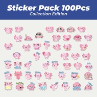 HP Hot Cute Axolotl Animal Stickers Waterproof Adhesive Stickers Decals for Motorcycles, Helmets, Bo