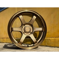 New Car Sport Rim THAILAND RAYS TE37 Wheels 15x7J 4x114.3 ET35 Satin Bronze with Milling Word - READ