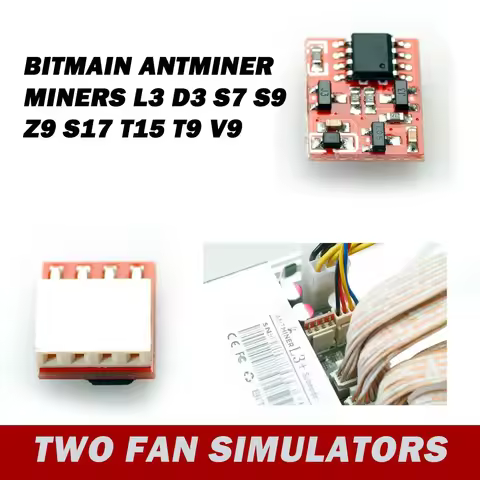 1 set Fan Simulators for Bitmain Antminer Miners L3 D3 S7 S9 Z9 S17 T15 T9 V9 2Pcs