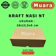 Kraft NT Cardboard Box Rice Box Without Lamination Kraft NT Cake/ Size 18x13.5x6Cm