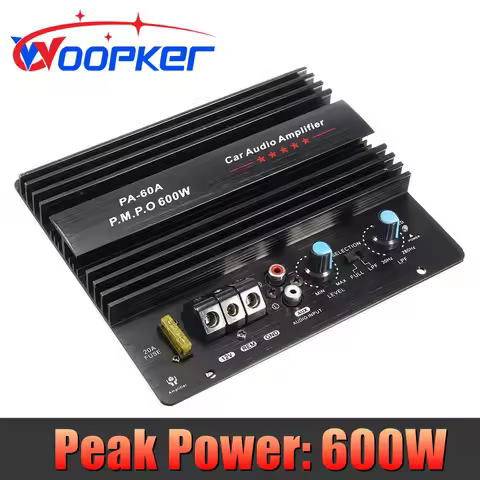 Woopker 600W Amplifier Board 12V Car Audio Power Amplifier Board Lossless Subwoofer Bass Module High