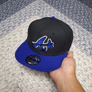 TWO TONE ROYAL BLUE ATLANTA BRAVES WORLD SERIES SIDE PATCH 9FIFTY SNAPBACK CAP/HAT BY NEW ERA