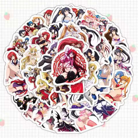 60pcs Cute Rias Gremory Asia Argento High School DxD Stickers for DIY Notebook Stationery Guitar Ska