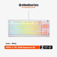 SteelSeries Apex 3 TKL RGB Gaming Keyboard คีบอร์ดเกมมิ่ง Ten Key Less ไฟ RGB เสียงกดเงียบ ปุ่ม US