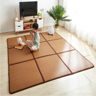 Spliced Rattan Mat Cooling Mat Carpet Bedroom Bedside Tatami Mat Foldable Rattan Bamboo Woven Summer