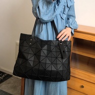 Issey Miyake 7x10rock Tote Bag geometric splicing diamond bag one shoulder portable Lingge bag women