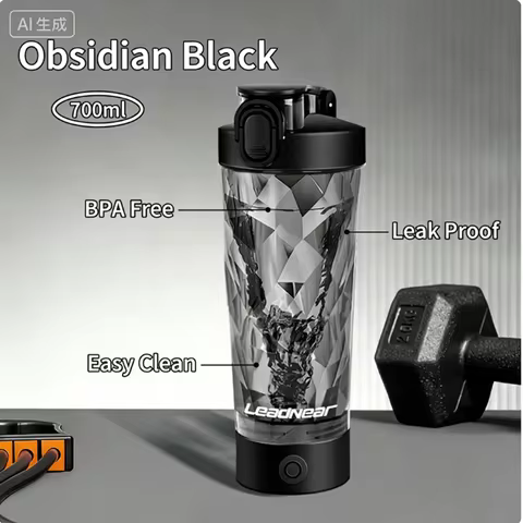 Electric Mixing Bottle Leak Proof New Portable Rechargeable Shaker Cup for Travel and Fitness Protei