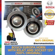 ♞,♘Bosch europa horn with relay and socket