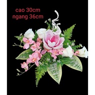 Silk flower vase for Catholic altar