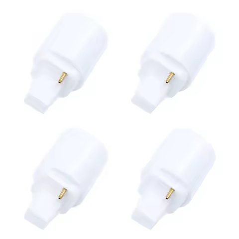 4Pcs G24d to E27 Light Bulb Adapter Socket Converter Durable Pbt Shell Easy Install Lamp Holder Repl