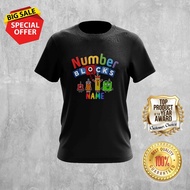 NUMBER BLOCKS WITH NUMBER 1 UNTIL 4 DESIGN 2 CAN ADD ON NAME TSHIRT ROUND NECK FOR ALL