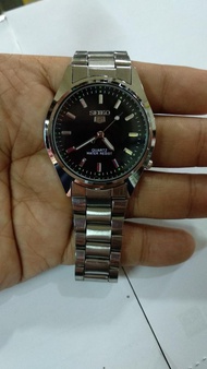 jam tangan pria seiko 5 quartz stenlis steel water resist jam klasik jam cowok