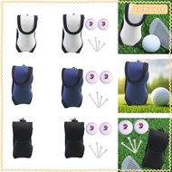 [Tachiuwa] Golf Ball Carrier Bag Portable Small Belt Waist Bag Golf Ball Case Golf Ball Holder Pouch with Clip Golf Training Accessories