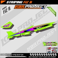 FIZ R STIKER STRIPING PREMIUN MOTOR KEREN LIS VARIASI FIZ R STIKER MOTOR YAMAHA DESAIN RACING F.31 H