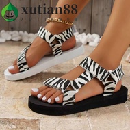 XUTIAN Women's Sandals - Bohemian Flat Gladiator with Wide Fit for Outdoor Wear