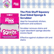 The Pink Stuff Squeezy Dual Sided Sponge & Scrubber
