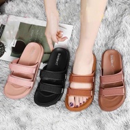 Brazilian KT Women  Heel Muffin Sandals Slide Two Strap Adjustable Slip on