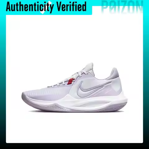 Nike Precision 6 Basketball Shoes Men's Low-top White/Purple DD9535-100