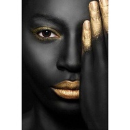 Black African Blindfold Woman Painting On Canvas Posters and Prints Scandinavian Wall Art Picture Fo