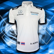 Formula One Polo T-Shirt Williams Racing FM0033 Alex Albon Model Size S-5XL