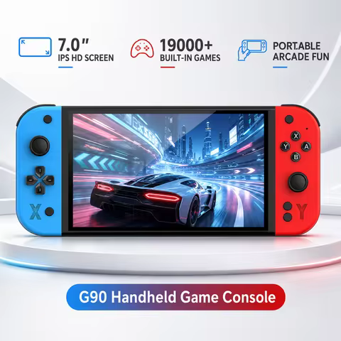 7 inch HD Screen G90 128GB 29000games Arcade Handheld Game Console Retro for Boys' Gift Home Rest