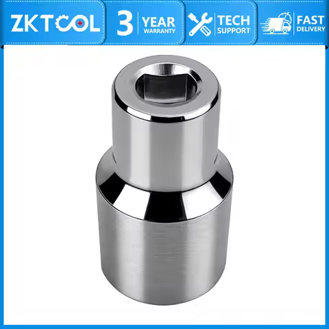 A steel shock absorber socket—a tool for the removal and installation of shock absorbers—compatible 