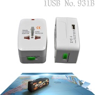 931B 5V 1A Global Travel Conversion Socket Plug 1 USB Charger