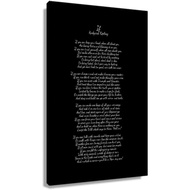 Poem If By Rudyard Kipling Black Poster Print Wall Artwork For Home Printing Pictures Giclee Paintin
