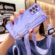 Samsung Galaxy M23 M33 A13 A23 LTE A33 A53 A73 5G 4G Casing Backpack Style Phone Case with TPU Wrist