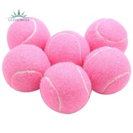 6Pcs Pack Pink Tennis Balls Wear-Resistant Elastic Training Balls 66mm Ladies Beginners Practice Ten