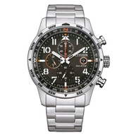 [𝐏𝐎𝐖𝐄𝐑𝐌𝐀𝐓𝐈𝐂] Citizen Eco-Drive Chronograph Stainless Steel Black Dial CA0790-83E 100M Men's Watch