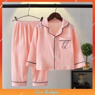 Đồ Ngủ Dài Tay Cho Bé Bộ Pijama dài tay Bé Trai Bộ Pijama Cho Bé Gái Chất Đũi In Hình Cực Yêu Cho Bé