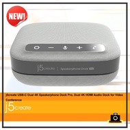 j5create USB-C Dual 4K Speakerphone Dock Pro, Dual 4K HDMI Audio Dock for Video Conference