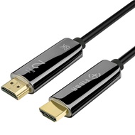 FIBBR Premium Certified HDMI 2 .1 Cable 50ft/15M，48Gbps 8K Fiber Optic HDMI Cable，Digital Audio/UHD 