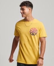Superdry Vintage Travel Sticker T-Shirt - Springs Yellow