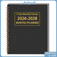 AELUUAKE Calendar Book, 2026-2028 Smooth Writing 3 Years Monthly Planner, Premium A4/A5 Yearly Goals