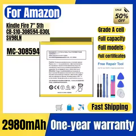 MC-308594 for Amazon Kindle Fire 7" 5th CB-S10-308594-030L SV98LN Mobile Phone Battery Replacement B