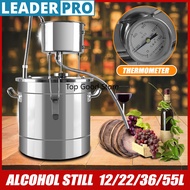New 12/22/36L Moonshine Distiller Home Alcohol Water Essential Oil Brewing Kit Stainless Steel Boile