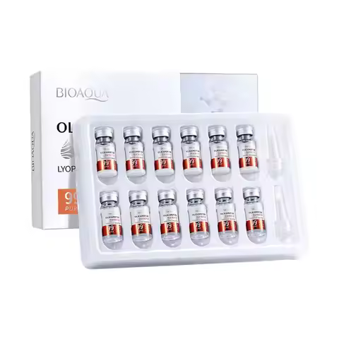 12pcs BIOAQUA Lyophilized Powder Firming Serum Facial skincare Moisturizing Brightening Face Serum E
