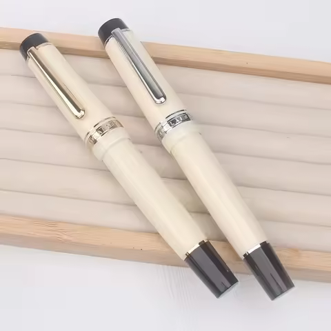 New JUNLAI/WingSung Large 930 Resin Piston Fountain Pen No.9 Iraurita F/M/B Nib Gold/Silver Clip Bus