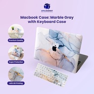 Macbook pro protective Case 13 Inch air/ M1 M2 M3 M4 casing Premium Model Marble Grey includes one m