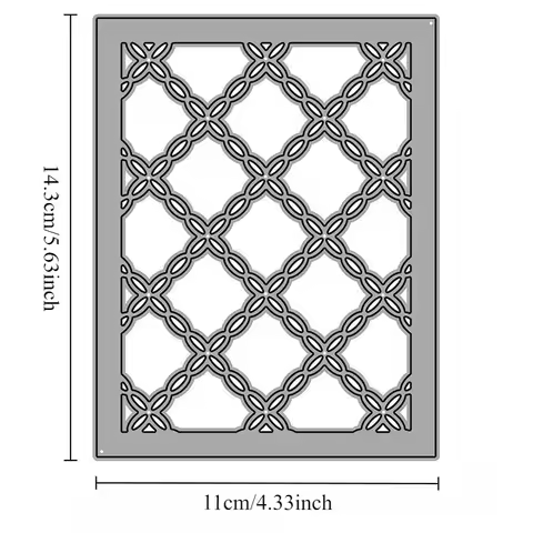 1PC Skeleton Background Frame Metal Cutting Die Scrapbook Paper Craft Background Frame Template Meta