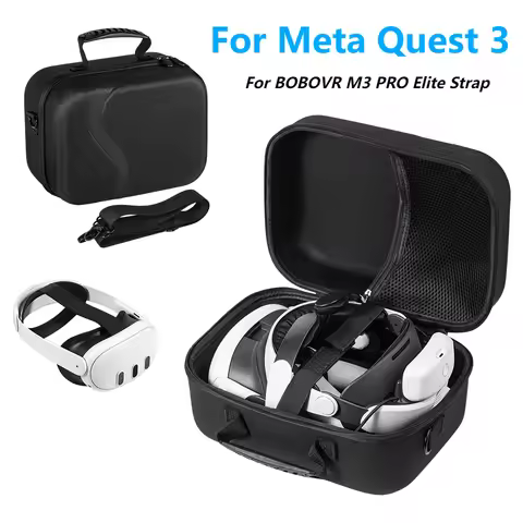 Carrying Case for Meta Quest 3 Headset Controller Large Capacity Storage Case for BOBOVR M3 PRO Elit