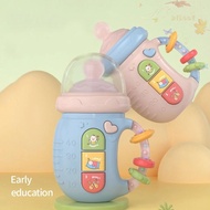 BLISS Baby Musical Feeding Bottle, Sensory Learning Lights and Music Pacifier Teether Rattles, Birth